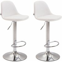 CLP - 2er Set Barhocker Kiel Kunstleder weiß chrom CLP - 2er Set Barhocker Kiel Kunstleder weiß chrom von CLP