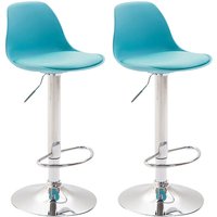 2er Set Barhocker Kiel Kunststoff chrom blau 2er Set Barhocker Kiel Kunststoff chrom blau von CLP