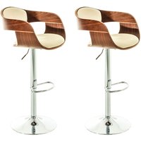 2er Set Barhocker Kingston Kunstleder walnuss/creme 2er Set Barhocker Kingston Kunstleder walnuss/creme von CLP