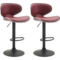 2er Set Barhocker Las Vegas Kunstleder bordeauxrot schwarz 2er Set Barhocker Las Vegas Kunstleder bordeauxrot schwarz von CLP