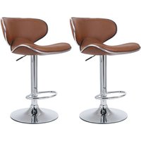 2er Set Barhocker Las Vegas Kunstleder hellbraun chrom 2er Set Barhocker Las Vegas Kunstleder hellbraun chrom von CLP