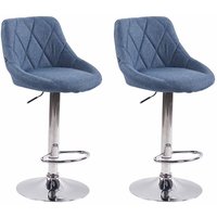 2er Set Barhocker Lazio Stoff blau 2er Set Barhocker Lazio Stoff blau von CLP