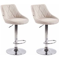 CLP - 2er Set Barhocker Lazio Stoff creme von CLP