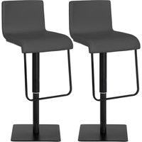 2er Set Barhocker Limon Kunstleder grau schwarz 2er Set Barhocker Limon Kunstleder grau schwarz von CLP