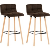 CLP - 2er Set Barhocker Lincoln Samt braun von CLP