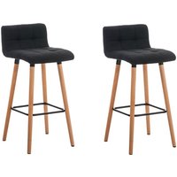 CLP - 2er Set Barhocker Lincoln Stoff natura schwarz CLP - 2er Set Barhocker Lincoln Stoff natura schwarz von CLP
