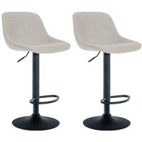 2er Set Barhocker Loft creme Stoff 2er Set Barhocker Loft creme Stoff von CLP