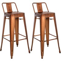 2er Set Barhocker Mason kupfer 2er Set Barhocker Mason kupfer von CLP
