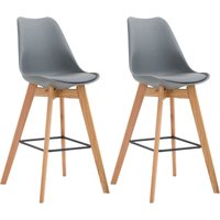CLP - 2er Set Barhocker Metz Kunststoff natura grau CLP - 2er Set Barhocker Metz Kunststoff natura grau von CLP