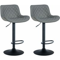 2er Set Barhocker Minosa grau Kunstleder 2er Set Barhocker Minosa grau Kunstleder von CLP