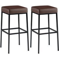 2er Set Barhocker Montreal Kunstlederbezug schwarz braun von CLP