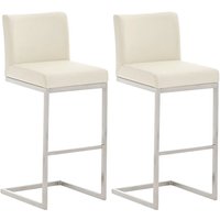 2er Set Edelstahl Barhocker Paros creme 2er Set Edelstahl Barhocker Paros creme von CLP