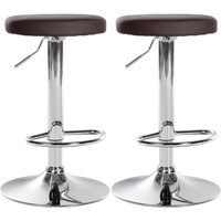 CLP - 2er Set Barhocker Ponte Kunstleder braun Metall in Chromoptik CLP - 2er Set Barhocker Ponte Kunstleder braun Metall in Chromoptik von CLP