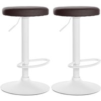 2er Set Barhocker Ponte Kunstleder braun Metall matt weiss 2er Set Barhocker Ponte Kunstleder braun Metall matt weiss von CLP