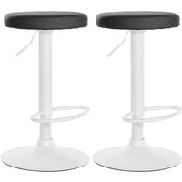 2er Set Barhocker Ponte Kunstleder schwarz Metall matt weiss 2er Set Barhocker Ponte Kunstleder schwarz Metall matt weiss von CLP
