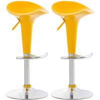 2er Set Barhocker Saddle gelb von CLP