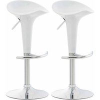 2er Set Barhocker Saddle weiß 2er Set Barhocker Saddle weiß von CLP