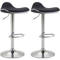 2er Set Barhocker Shanghai Stoff schwarz 2er Set Barhocker Shanghai Stoff schwarz von CLP