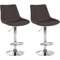 2er Set Barhocker Toni Stoff taupe Metall in Chromoptik 2er Set Barhocker Toni Stoff taupe Metall in Chromoptik von CLP