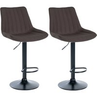 2er Set Barhocker Toni Stoff taupe Metall matt schwarz 2er Set Barhocker Toni Stoff taupe Metall matt schwarz von CLP