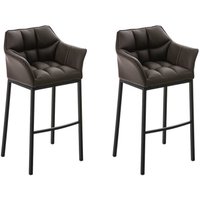 CLP - 2er Set Barhocker damaso Kunstleder mit 4-Fuß Gestell braun schwarz CLP - 2er Set Barhocker damaso Kunstleder mit 4-Fuß Gestell braun schwarz von CLP