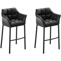 CLP - 2er Set Barhocker damaso Kunstleder mit 4-Fuß Gestell schwarz schwarz CLP - 2er Set Barhocker damaso Kunstleder mit 4-Fuß Gestell schwarz schwarz von CLP