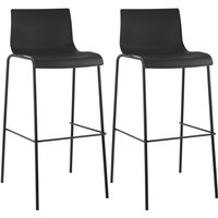 CLP - 2er Set Barhocker hover Kunststoff 4-Fuß Gestell schwarz schwarz CLP - 2er Set Barhocker hover Kunststoff 4-Fuß Gestell schwarz schwarz von CLP