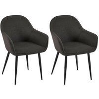 CLP - 2er Set Esszimmerstühle Boise Stoff schwarz CLP - 2er Set Esszimmerstühle Boise Stoff schwarz von CLP