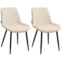 2er Set Esszimmerstühle Victoria Samt-Bezug creme 2er Set Esszimmerstühle Victoria Samt-Bezug creme von CLP