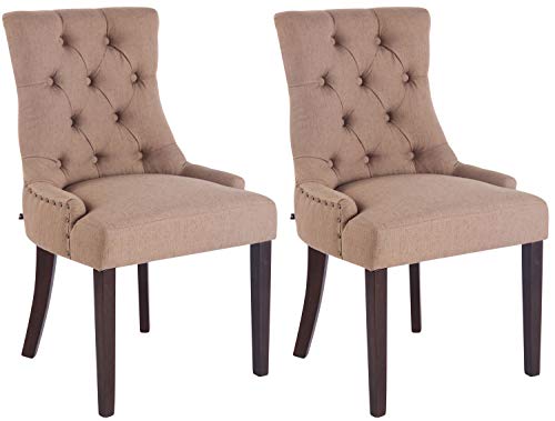CLP 2er Set Esszimmerstuhl Aberdeen Mit Hochwertiger Polsterung Und Stoffbezug I 2X Polsterstuhl Mit Kautschukholz Gestell I Sitzhöhe Von 50 cm, Farbe:Taupe, Gestell Farbe:antik CLP 2er Set Esszimmerstuhl Aberdeen Mit Hochwertiger Polsterung Und Stoffbezug I 2X Polsterstuhl Mit Kautschukholz Gestell I Sitzhöhe Von 50 cm, Farbe:Taupe, Gestell Farbe:antik von CLP
