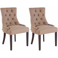 2er Set Esszimmerstuhl Aberdeen Stoff antik taupe 2er Set Esszimmerstuhl Aberdeen Stoff antik taupe von CLP