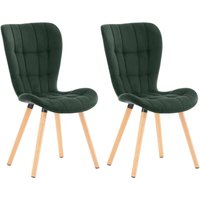 CLP - 2er Set Esszimmerstuhl Elda grün Samt CLP - 2er Set Esszimmerstuhl Elda grün Samt von CLP