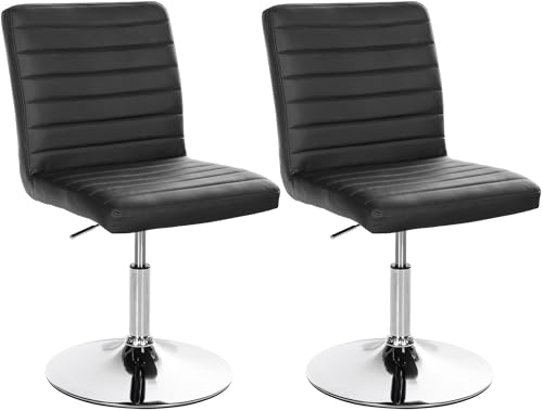 CLP 2er Set Esszimmerstuhl Elvas Kunstleder Bezug I Besucherstuhl Mit Fuß In Chromoptik I Höhenverstellbar, 360 Grad Drehbar Mit Bodenschonern, Farbe:schwarz CLP 2er Set Esszimmerstuhl Elvas Kunstleder Bezug I Besucherstuhl Mit Fuß In Chromoptik I Höhenverstellbar, 360 Grad Drehbar Mit Bodenschonern, Farbe:schwarz von CLP