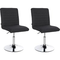 2er Set Esszimmerstuhl Elvas Stoff schwarz 2er Set Esszimmerstuhl Elvas Stoff schwarz von CLP