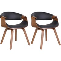 CLP - 2er Set Esszimmerstuhl Foley eiche/schwarz Kunstleder CLP - 2er Set Esszimmerstuhl Foley eiche/schwarz Kunstleder von CLP