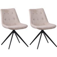 2er Set Esszimmerstuhl Merna creme Samt 2er Set Esszimmerstuhl Merna creme Samt von CLP