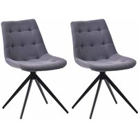 2er Set Esszimmerstuhl Merna dunkelgrau Stoff 2er Set Esszimmerstuhl Merna dunkelgrau Stoff von CLP