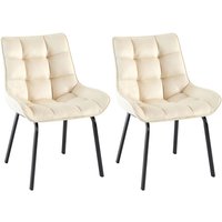 2er Set Esszimmerstuhl Saranda creme Samt 2er Set Esszimmerstuhl Saranda creme Samt von CLP