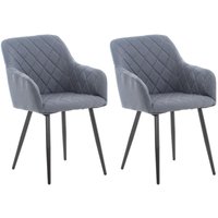 CLP - 2er Set Esszimmerstuhl Shila dunkelgrau Stoff CLP - 2er Set Esszimmerstuhl Shila dunkelgrau Stoff von CLP