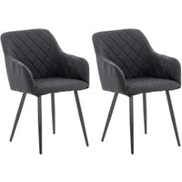 2er Set Esszimmerstuhl Shila schwarz Stoff 2er Set Esszimmerstuhl Shila schwarz Stoff von CLP