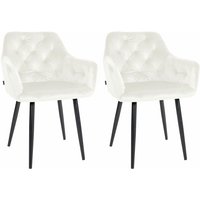 2er Set Esszimmerstuhl Stanley Samt creme 2er Set Esszimmerstuhl Stanley Samt creme von CLP