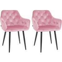 2er Set Esszimmerstuhl Stanley Samt pink 2er Set Esszimmerstuhl Stanley Samt pink von CLP
