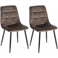 2er Set Esszimmerstuhl Tilde braun Samt 2er Set Esszimmerstuhl Tilde braun Samt von CLP