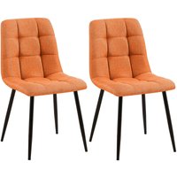 2er Set Esszimmerstuhl Tilde orange Stoff 2er Set Esszimmerstuhl Tilde orange Stoff von CLP