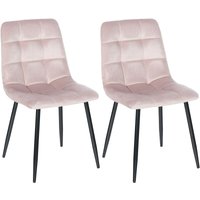 2er Set Esszimmerstuhl Tilde pink Samt 2er Set Esszimmerstuhl Tilde pink Samt von CLP
