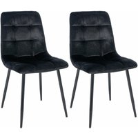 2er Set Esszimmerstuhl Tilde schwarz Samt 2er Set Esszimmerstuhl Tilde schwarz Samt von CLP