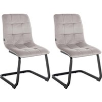 2er Set Esszimmerstuhl Vermont Samt grau 2er Set Esszimmerstuhl Vermont Samt grau von CLP