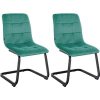CLP - 2er Set Esszimmerstuhl Vermont Samt grün CLP - 2er Set Esszimmerstuhl Vermont Samt grün von CLP