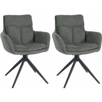 CLP - 2er Set Esszimmerstuhl Vilas Stoff grau von CLP
