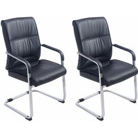 2er Set Freischwinger xxl Anubis Kunstleder schwarz 2er Set Freischwinger xxl Anubis Kunstleder schwarz von CLP